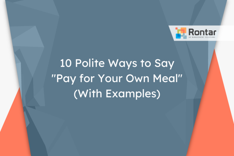 10 Polite Ways to Say “Pay for Your Own Meal” (With Examples)