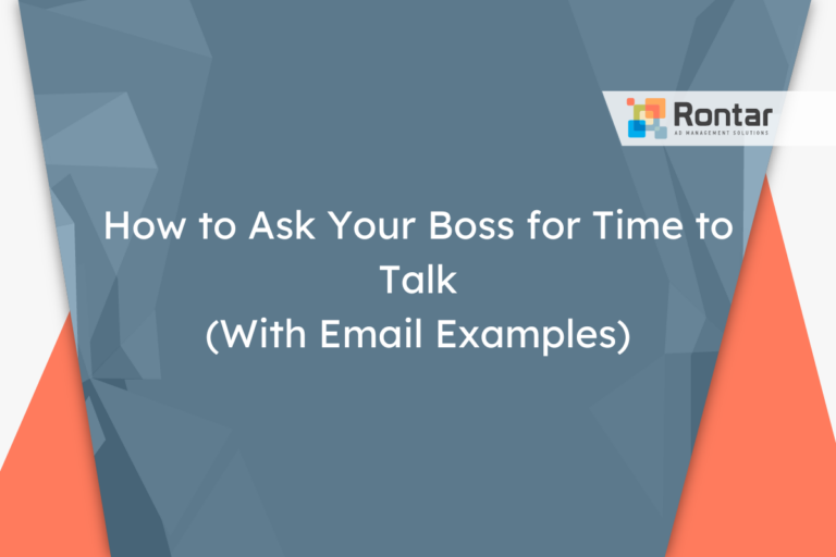 How to Ask Your Boss for Time to Talk (With Email Examples)