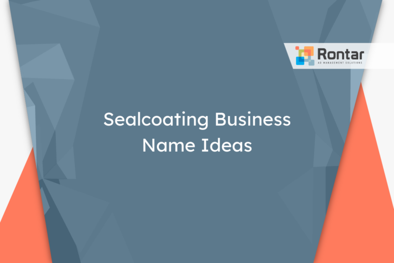 510 Sealcoating Business Name Ideas That Stand Out