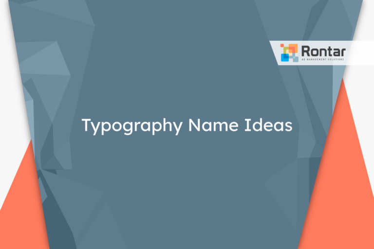 540 Typography Name Ideas for Your Creative Venture