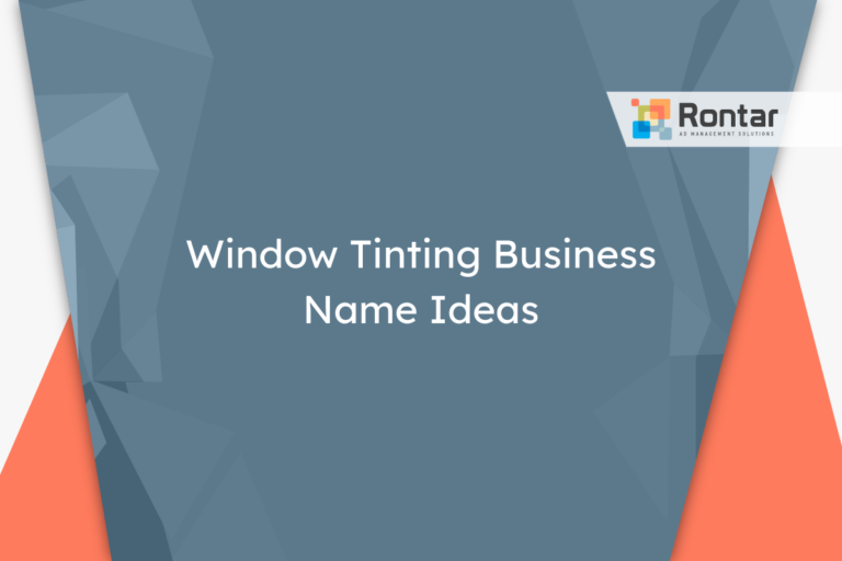510 Window Tinting Business Name Ideas That Shine Bright
